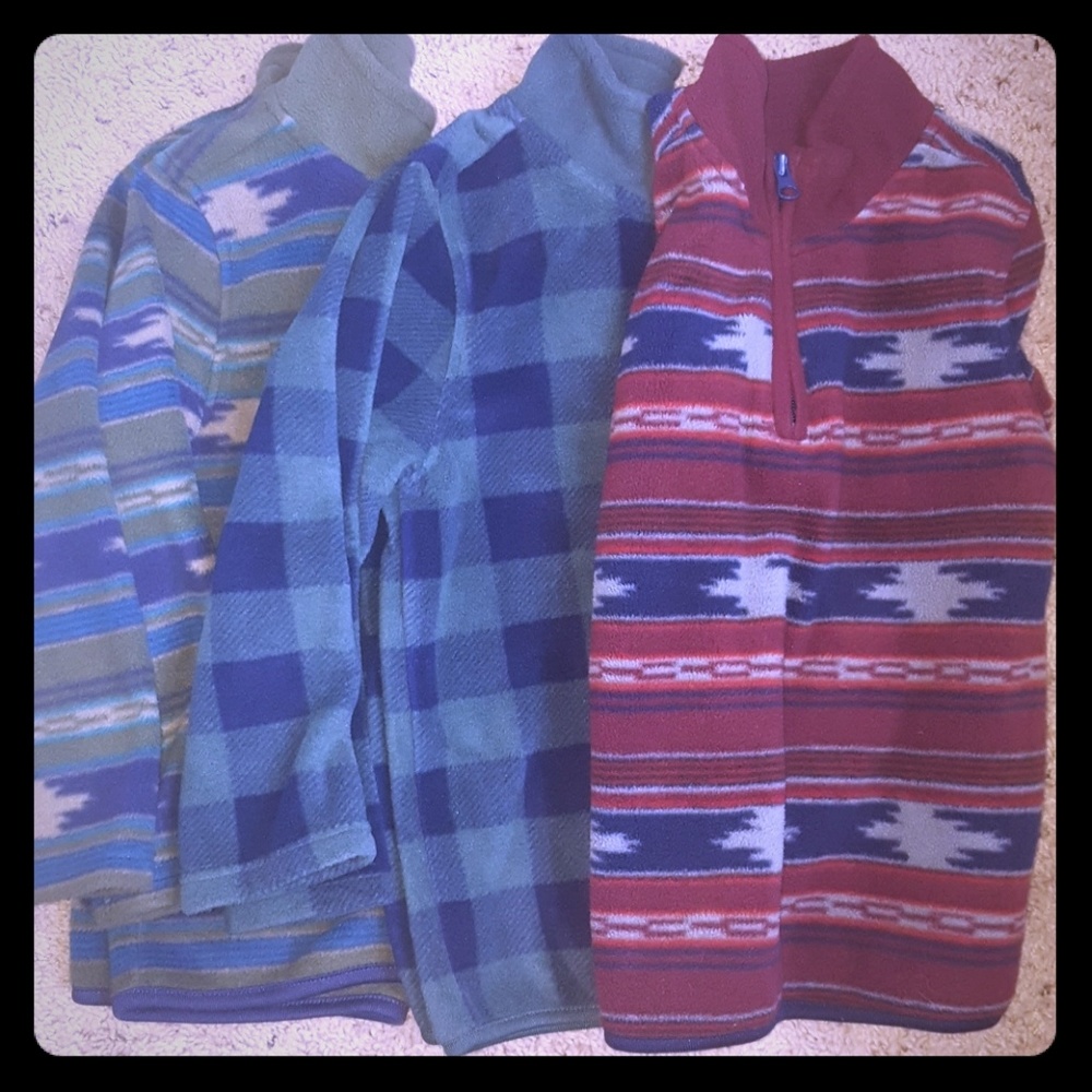 Three boys fleece pullover shirts